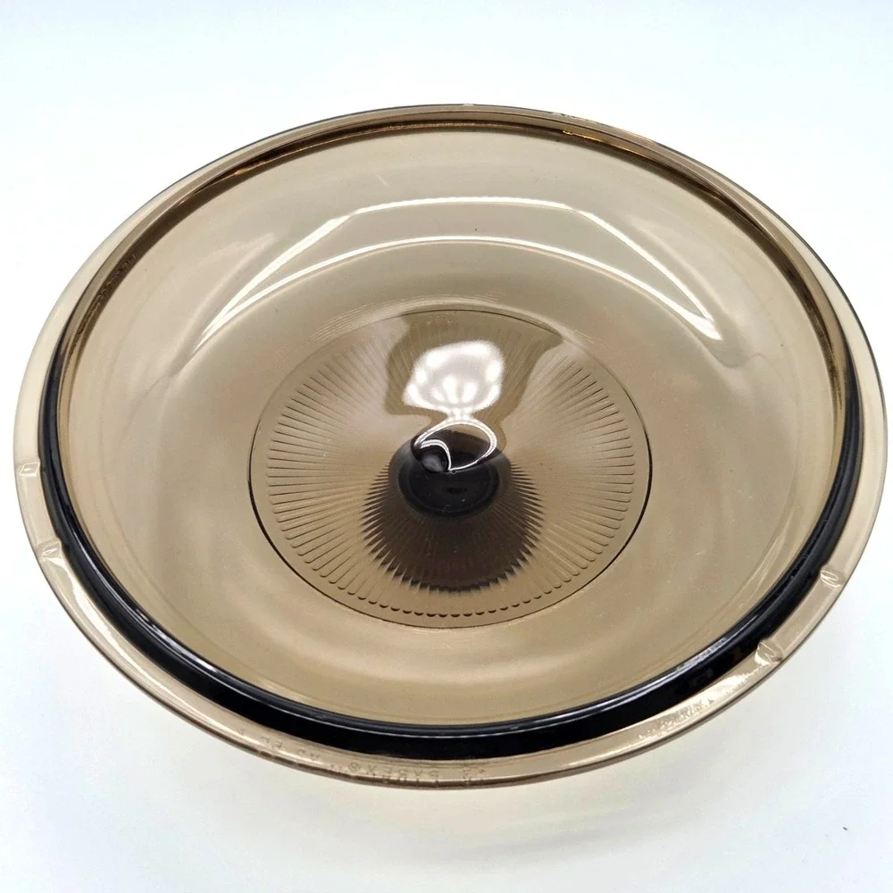 PYREX Vision Amber‎ V2.5C Corning Replacement Lid Vintage